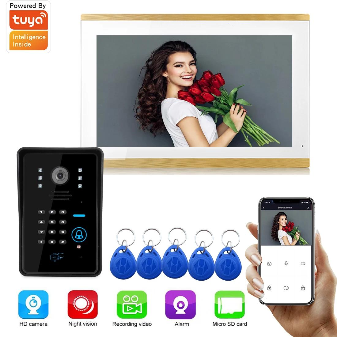 SYSD    Tuya Ʈ  Doorbell WIFI 1080P 10  IR ī޶    RFID ȣ  
